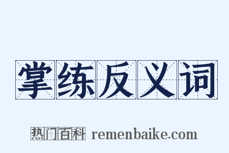 掌练反义词是什么意思的图片